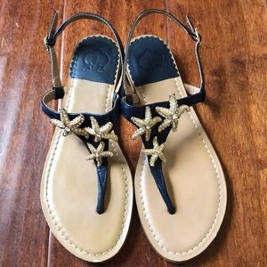 C.Wonder starfish rhinestone navy sandals